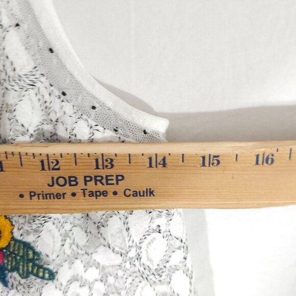 White Lace Floral Sleeveless Top Embroidered Maeve Macie Anthropologie Size 2 - Picture 12 of 12